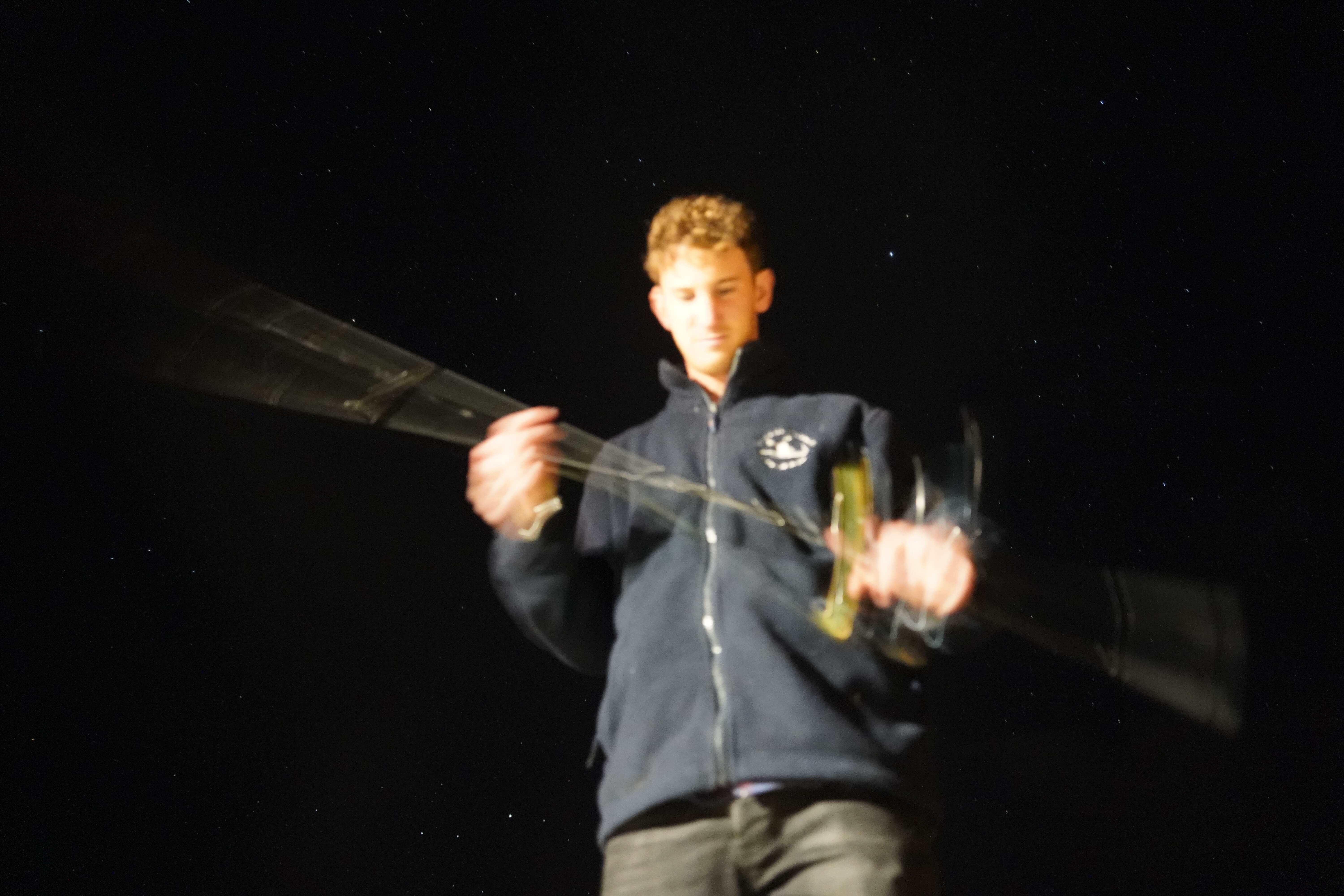night fishing for squid