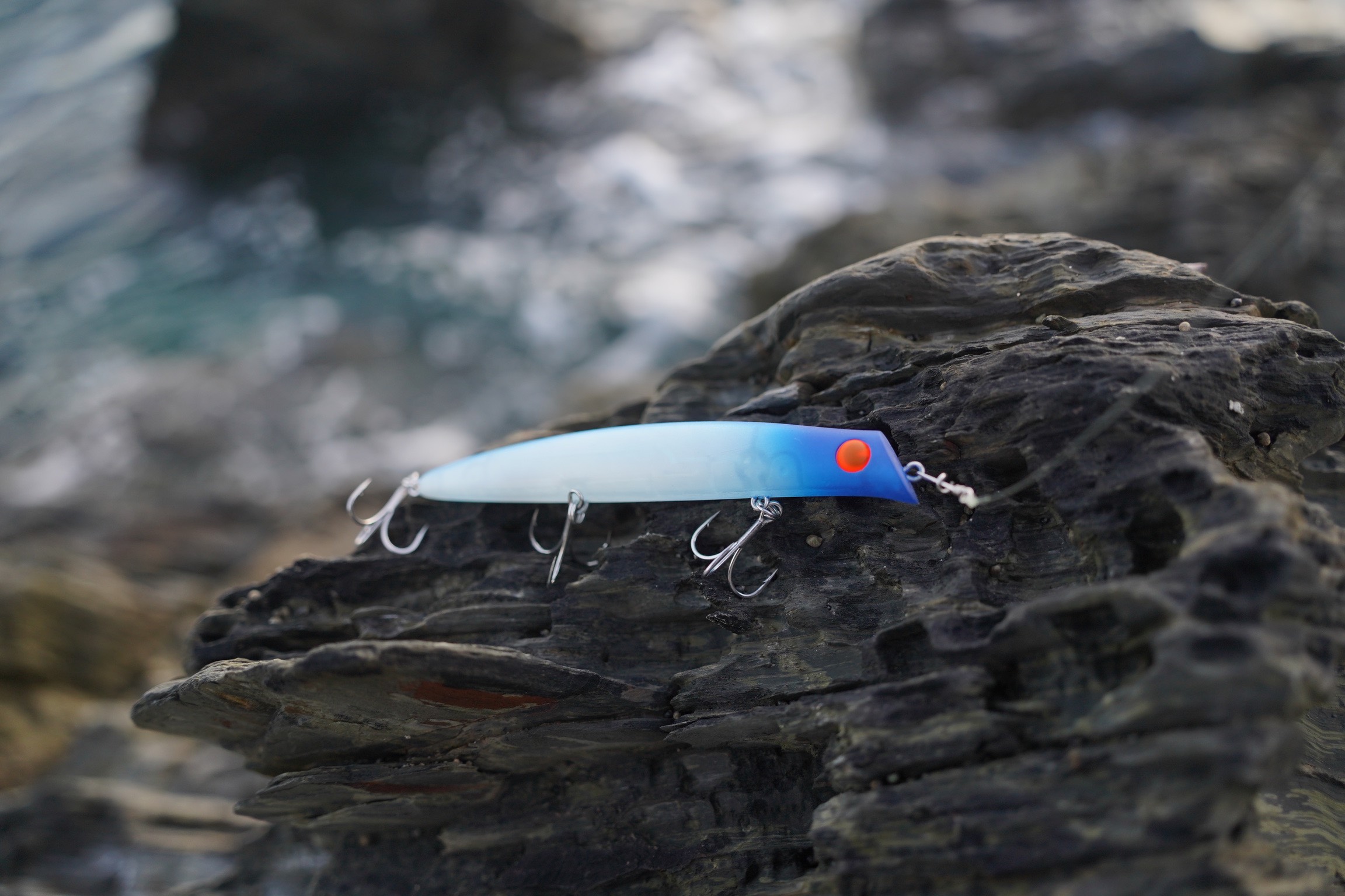 A popular UK bass plug for shore fishing from the rocks