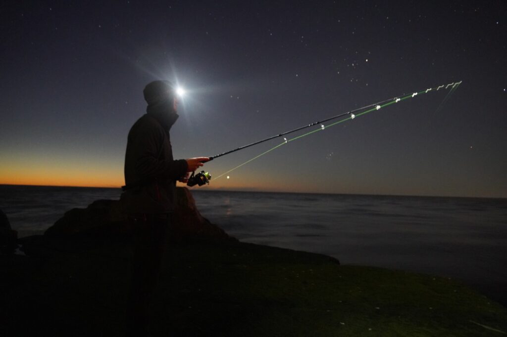 squid fishing at night